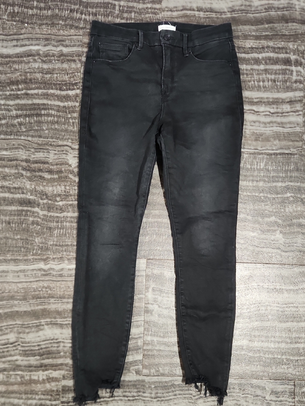 Good American Good Legs black step hem skinny jeans Size 10/30